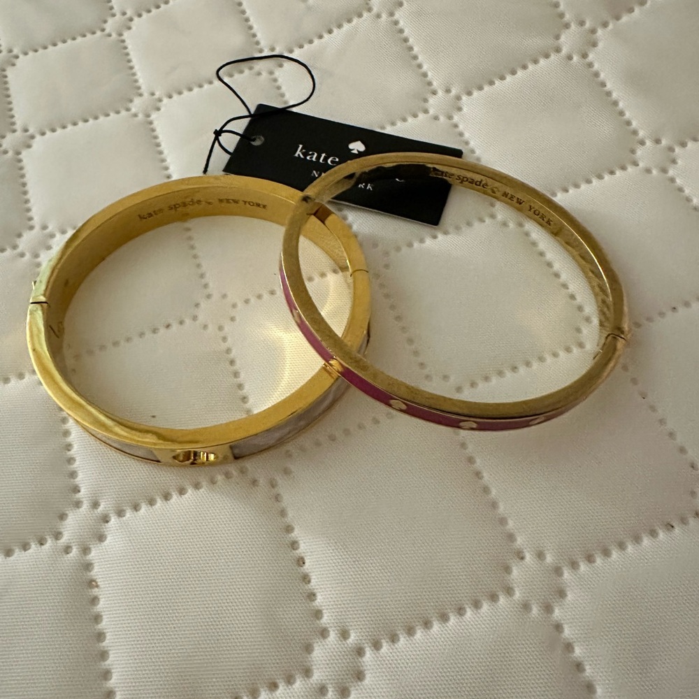 Kate Spade Gold and Pink Bracelet Duo